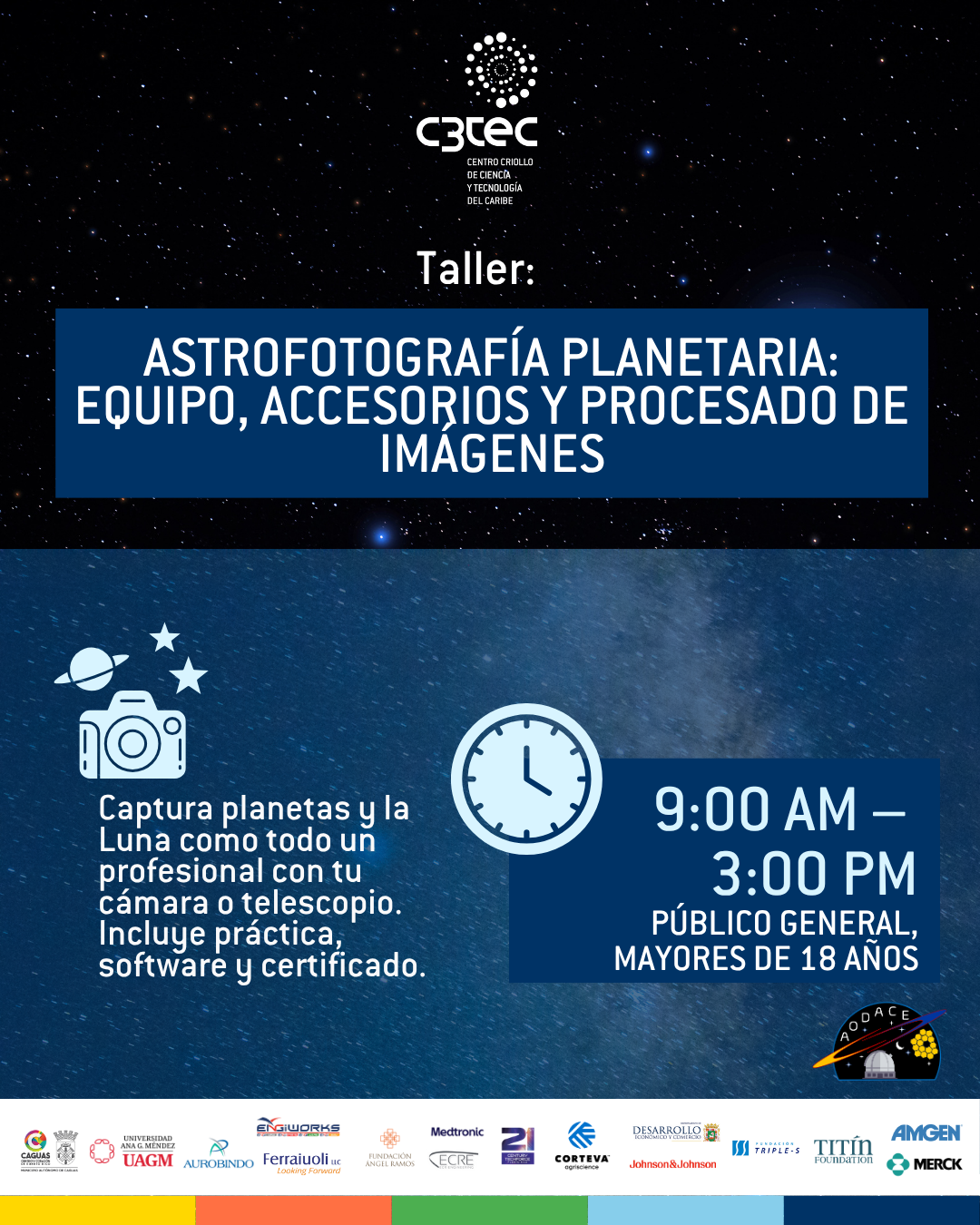 Taller AstrofotografĂa Planetaria | 13 de septiembre de 2025