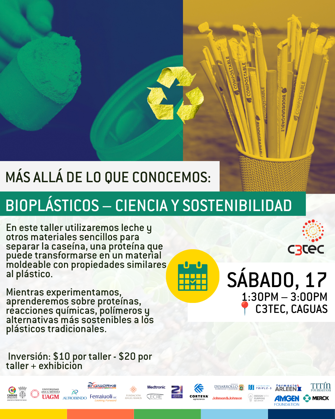 Taller Más Allá de lo que Conocemos: Bioplásticos – Ciencia y Sostenibilidad | 17 de octubre de 2026