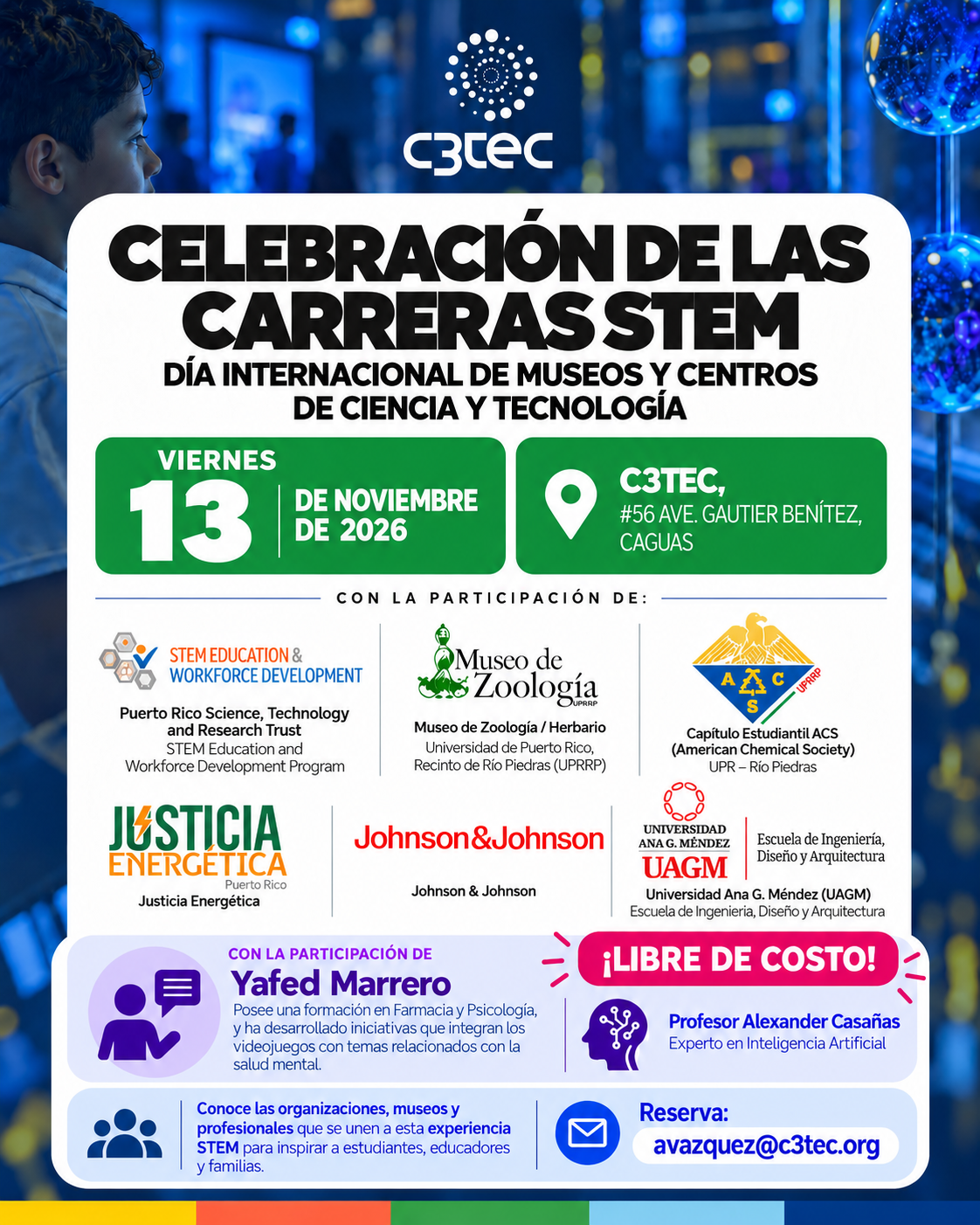 Día internacional de museos y centros de ciencia y tecnología | 13 de noviembre de de 2026