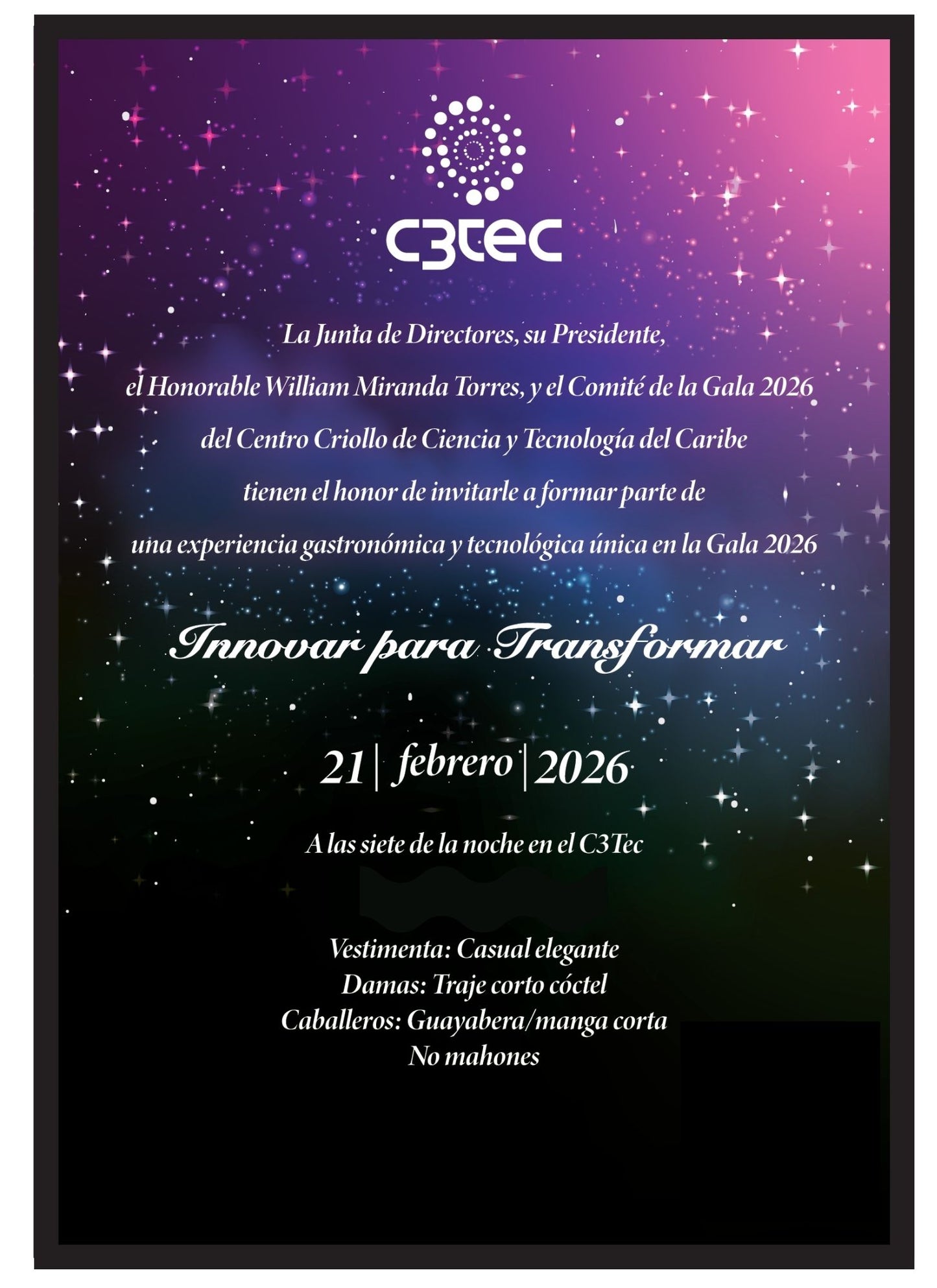 Gala C3Tec 2026: 21 de febrero de 2026