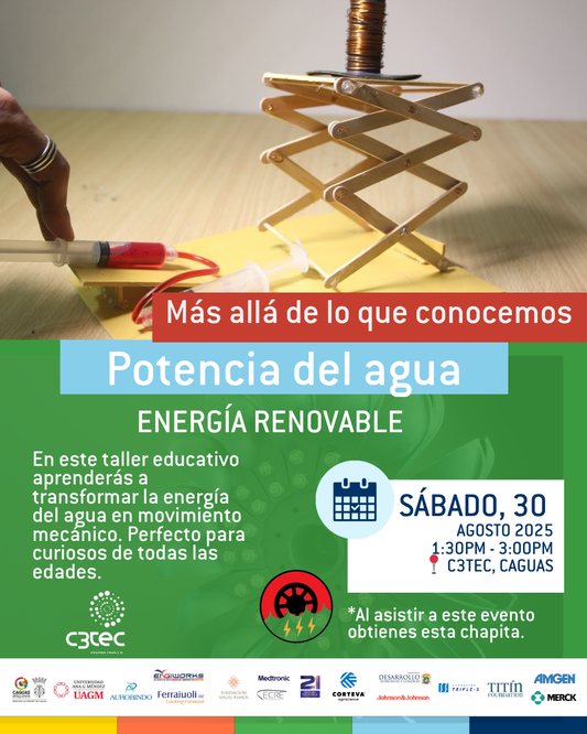 Taller Más allá de lo que conocemos: Potencia en Acción: La Energía del Agua | 30 de agosto de 2025