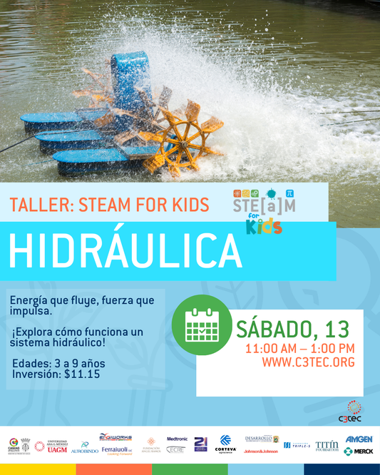 Taller STE[a]M For Kids: Hidráulica | 13 de septiembre de 2025