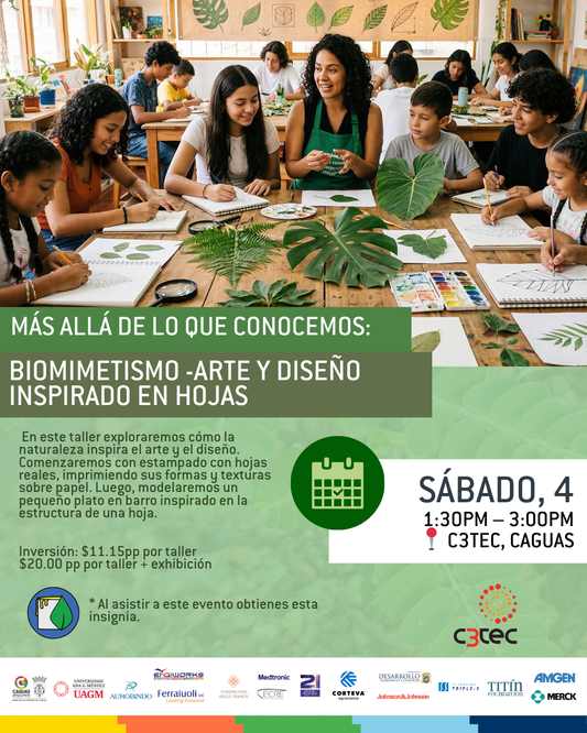 Taller Más Allá de lo que Conocemos: Biomimetismo – Arte y Diseño Inspirado en Hojas | 4 de abril de 2026