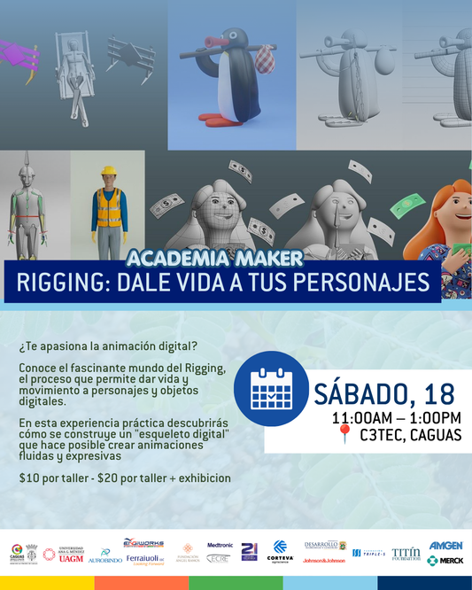 Taller Academia Maker: Academia Maker -  Rigging | 18 de julio de 2026