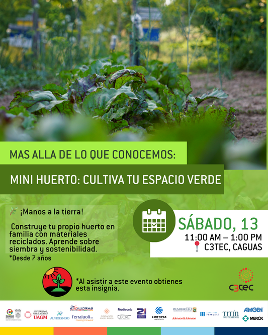 Taller Más allá de lo que conocemos: Mini Huerto: Cultiva Tu Espacio Verde | 13 de septiembre de 2025