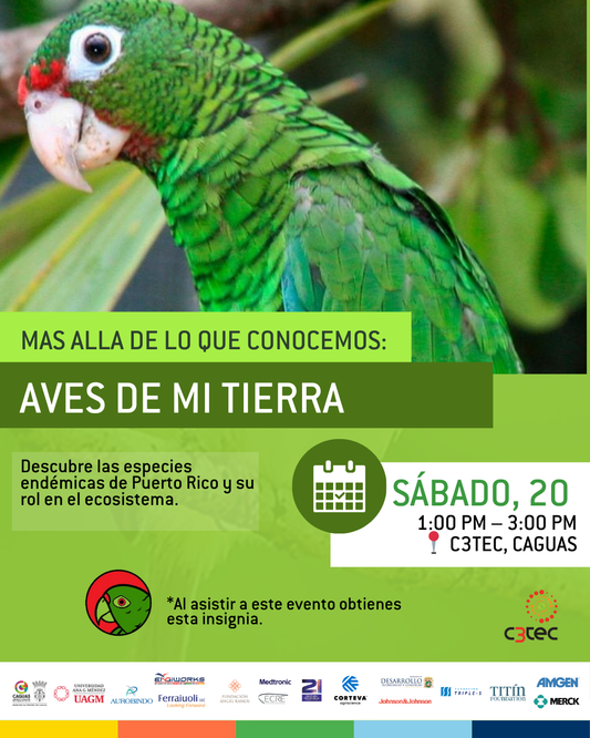 Taller Más allá de lo que conocemos: Aves de Mi Tierra: Conociendo las Aves Endémicas de Puerto Rico | 20 de septiembre de 2025