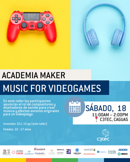 Taller Academia Maker: Academia Maker – Music for Videogames | 18 de abril de 2026