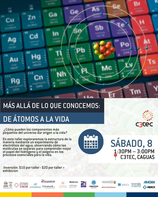 Taller Más Allá de lo que Conocemos: De Átomos a la Vida | 8 de Agosto de 2026