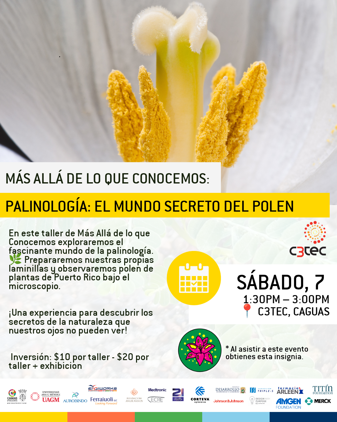 Taller Academia Maker: PALINOLOGÍA: EL MUNDO SECRETO DEL POLEN | 7 de noviembre de 2026