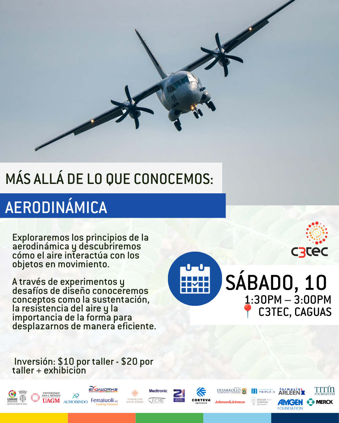 Taller Más Allá de lo que Conocemos: Aerodinámica| 10 de octubre de 2026