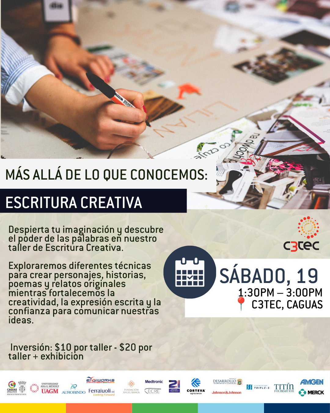 Taller Más Allá de lo que Conocemos: Escritura Creativa | 19 de septiembre de 2026