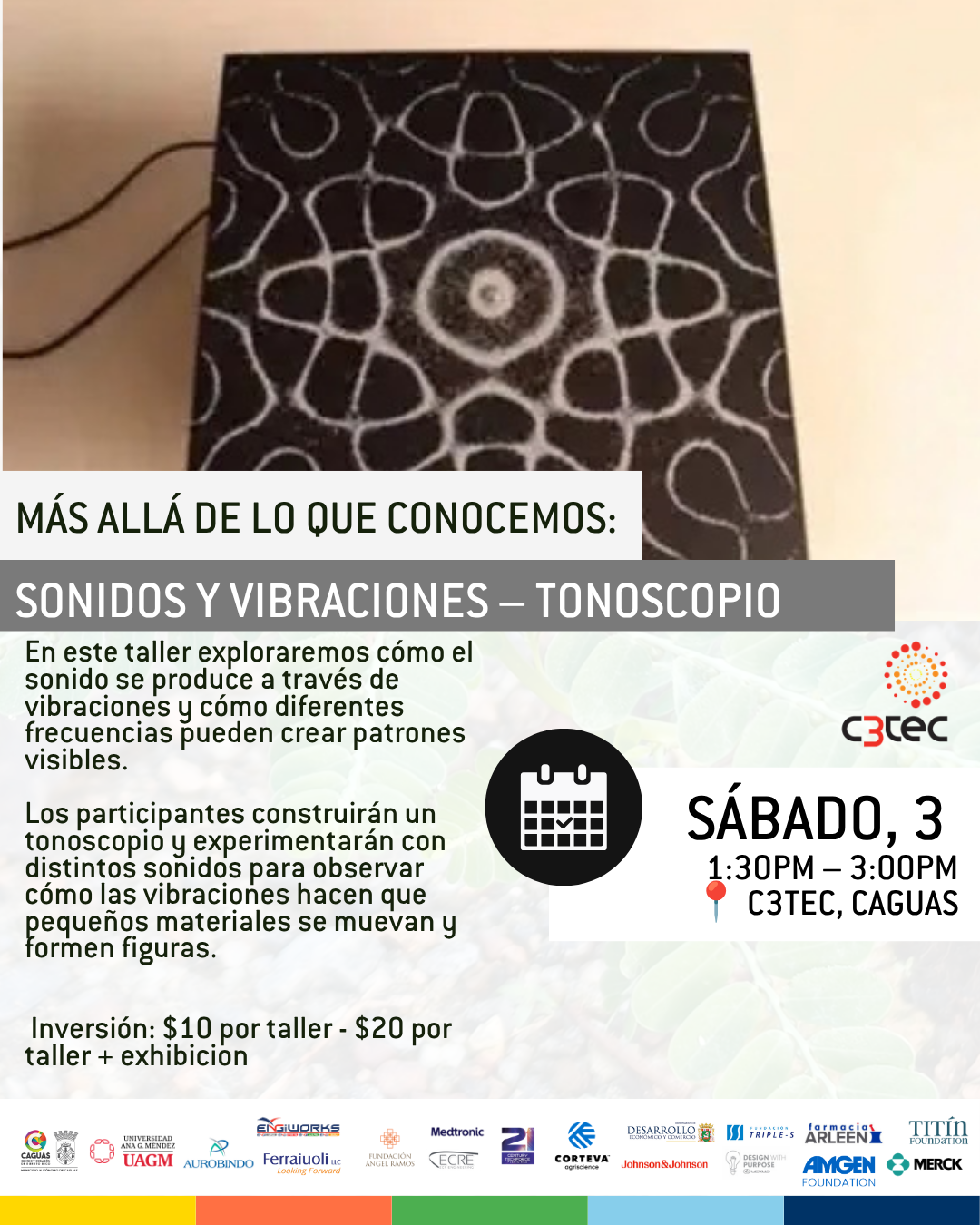 Taller Más Allá de lo que Conocemos: Sonidos y Vibraciones – Tonoscopio | 3 de octubre de 2026